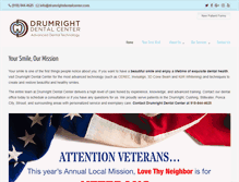 Tablet Screenshot of drumrightdentalcenter.com